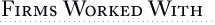 Marcus Mediation | Firms Worked With